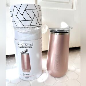 Brumate Glitter Rose Gold Flute Tumbler